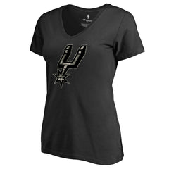 San Antonio Spurs Women's Cloak Camo V-Neck T-Shirt Black