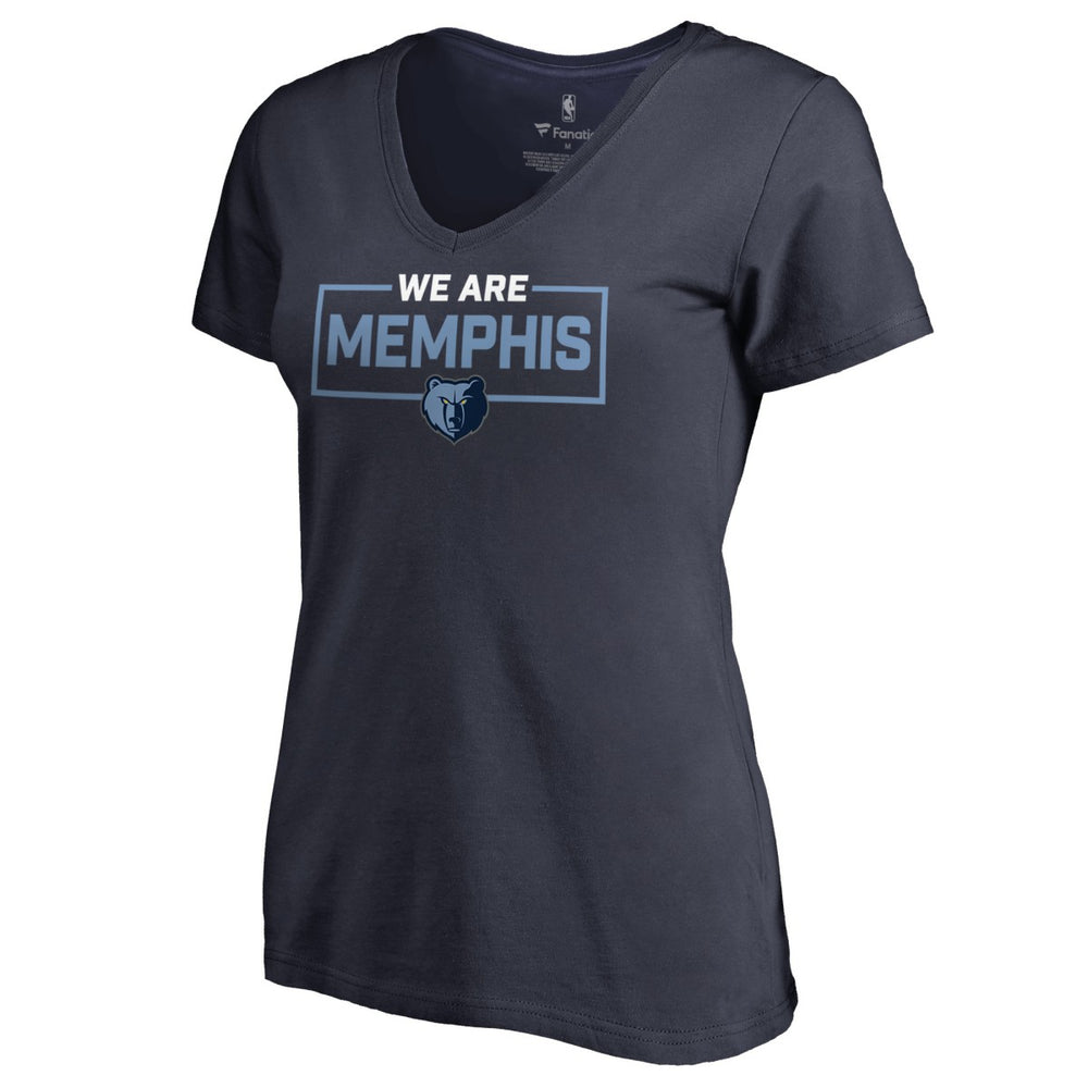 Memphis Grizzlies Women's We Are Iconic Collection V-Neck T-Shirt Navy