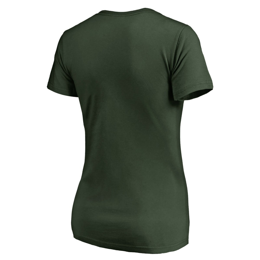 Milwaukee Bucks Women's We Are Iconic Collection V-Neck T-Shirt Green