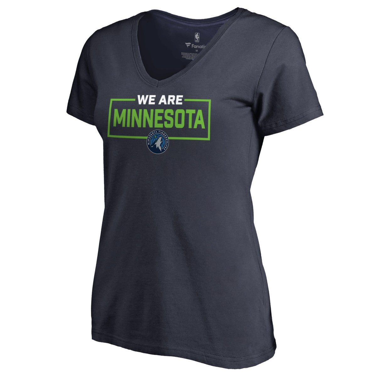 Minnesota Timberwolves Women's We Are Iconic Collection V-Neck T-Shirt Navy