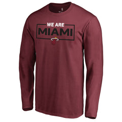 Miami Heat We Are Iconic Collection Long Sleeve T-Shirt Red