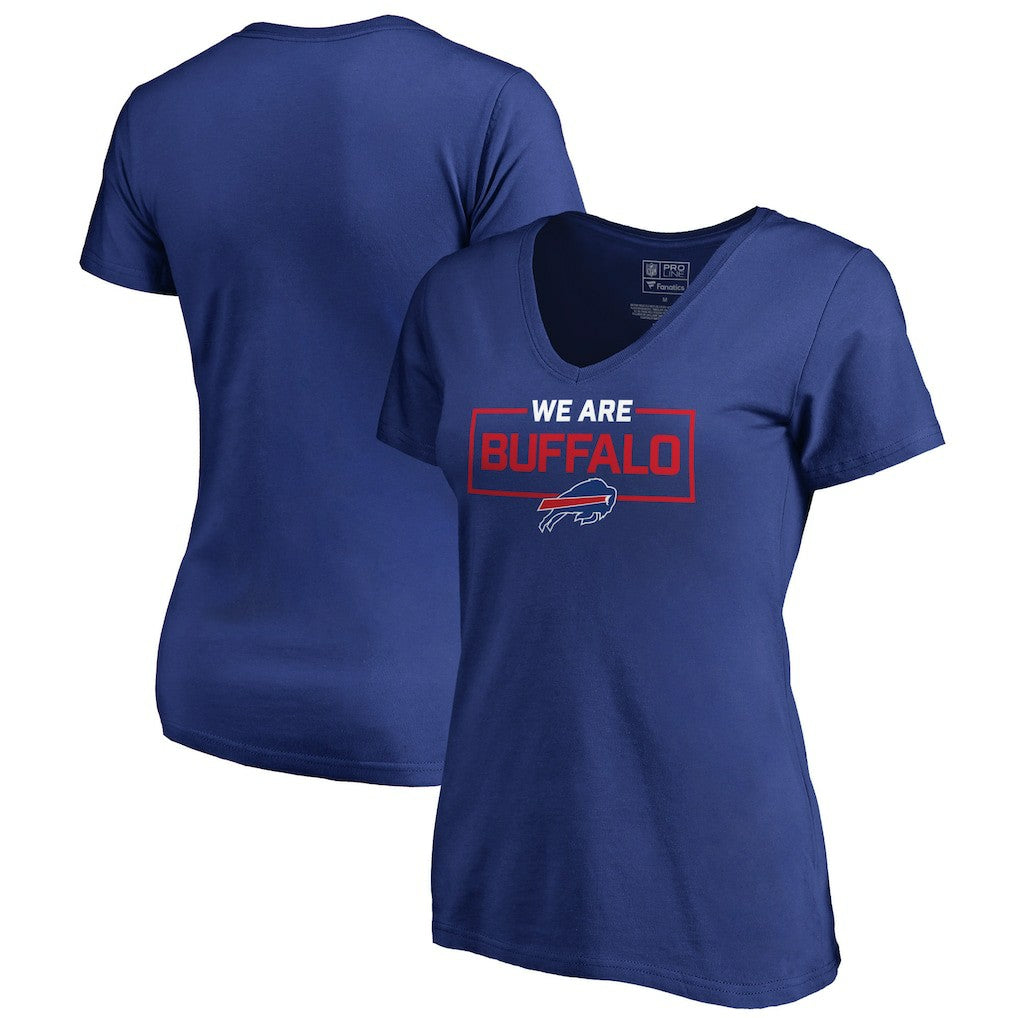 Buffalo Bills Women's We Are Icon V-Neck T-Shirt Royal