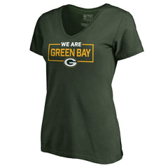 Green Bay Packers Women's We Are Icon V-Neck T-Shirt Green