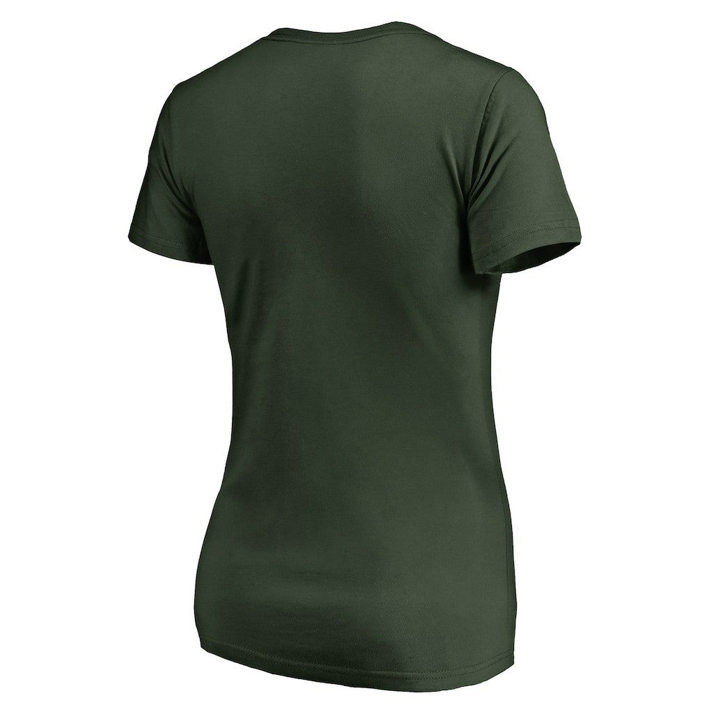 Green Bay Packers Women's We Are Icon V-Neck T-Shirt Green