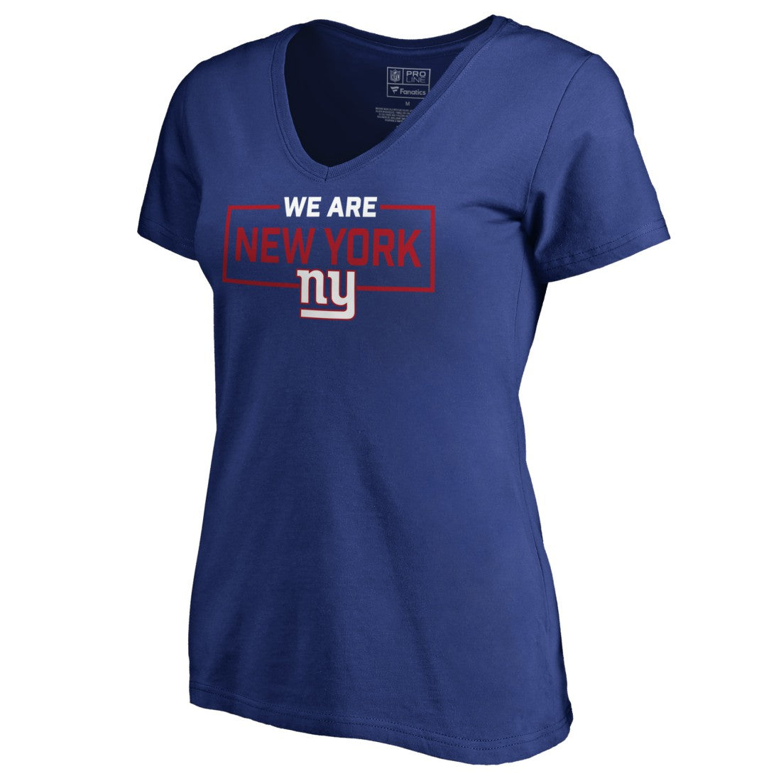 New York Giants Women's We Are Icon V-Neck T-Shirt Royal