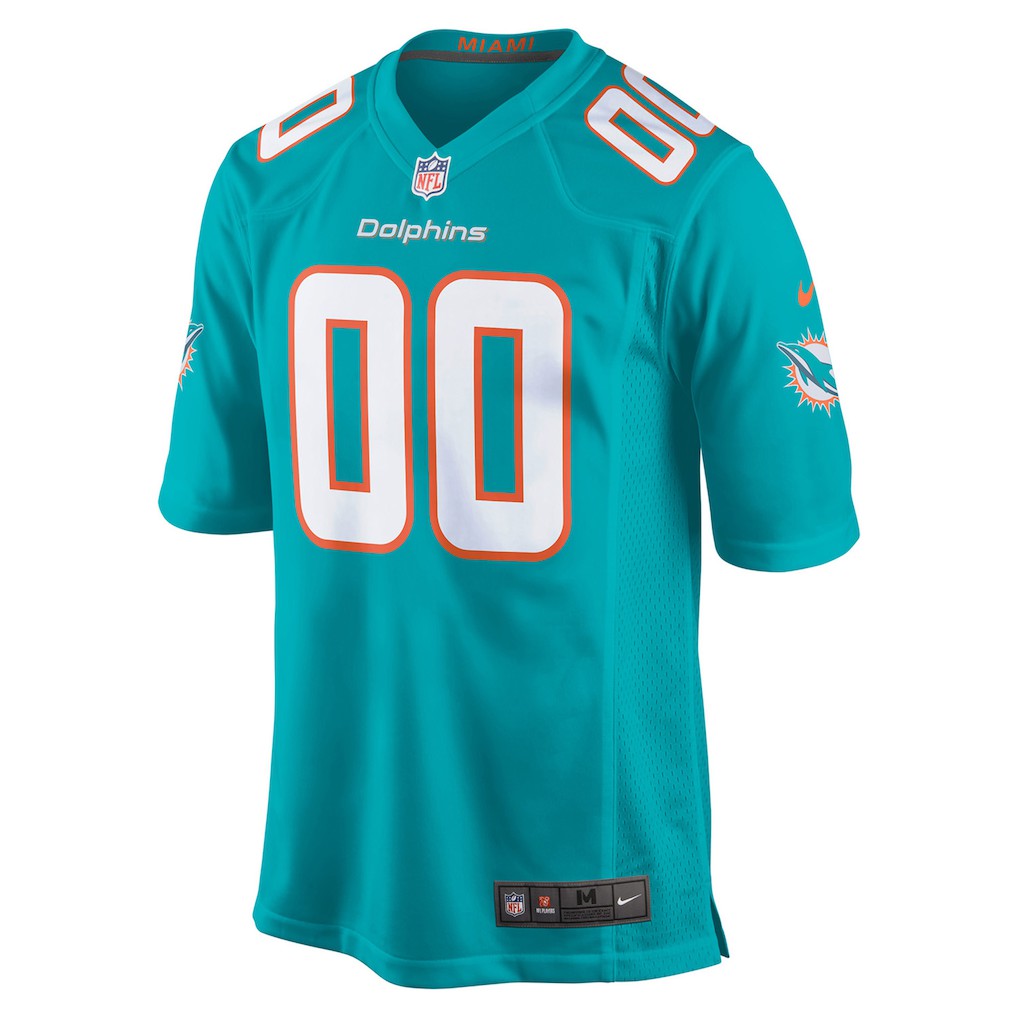 Miami Dolphins Youth Custom Game Jersey Aqua