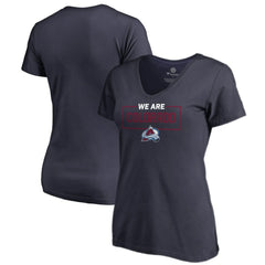 NHL Colorado Avalanche Women's Iconic Collection V-Neck T-Shirt - Navy