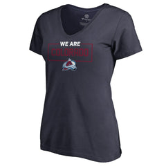 NHL Colorado Avalanche Women's Iconic Collection V-Neck T-Shirt - Navy