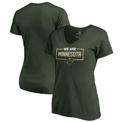 NHL Minnesota Wild Women's Iconic Collection V-Neck T-Shirt - Green