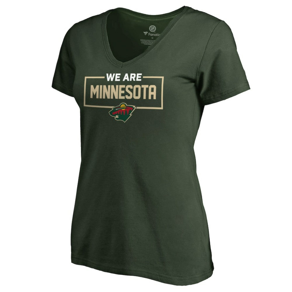 NHL Minnesota Wild Women's Iconic Collection V-Neck T-Shirt - Green