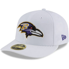 Baltimore Ravens New Era Omaha Low Profile 59FIFTY Fitted Hat White