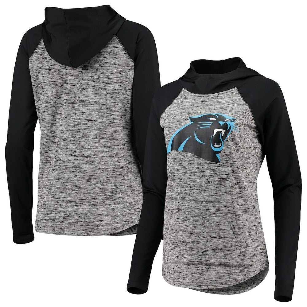 Carolina Panthers G-III 4Her by Carl Banks Women's Championship Ring Pullover Hoodie Heathered Gray/Black