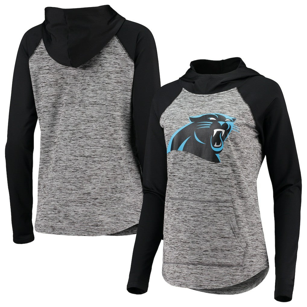 Carolina Panthers G-III 4Her by Carl Banks Women's Championship Ring Pullover Hoodie Heathered Gray/Black