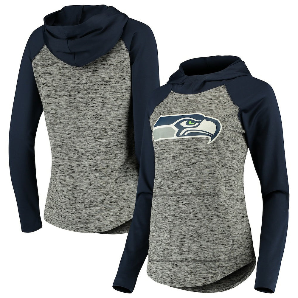 Seattle Seahawks G-III 4Her by Carl Banks Women's Championship Ring Pullover Hoodie Heathered Gray/College Navy