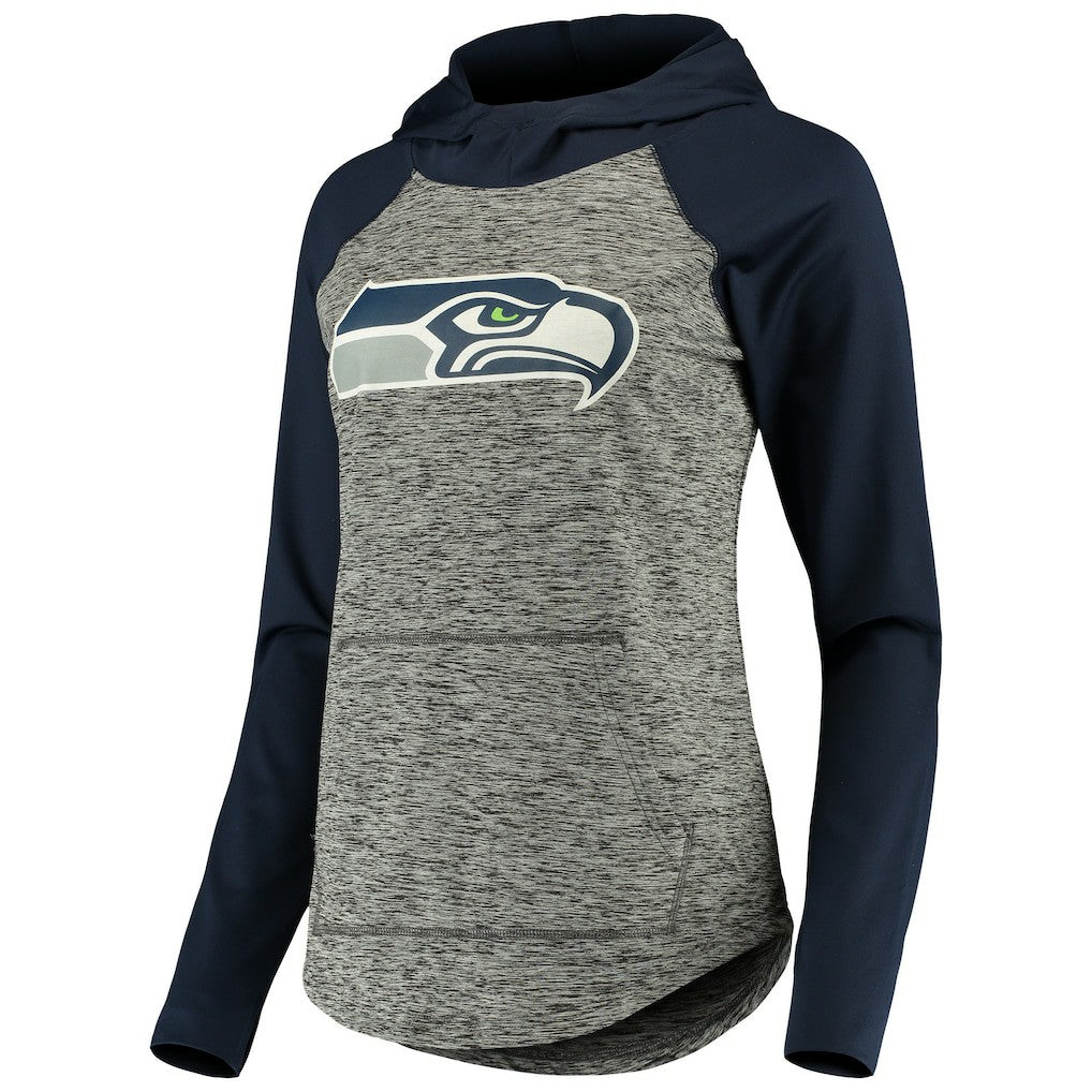 Seattle Seahawks G-III 4Her by Carl Banks Women's Championship Ring Pullover Hoodie Heathered Gray/College Navy