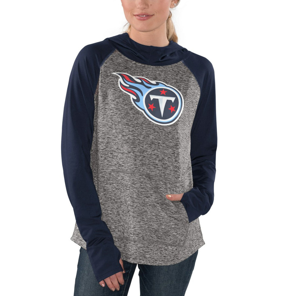 Tennessee Titans G-III 4Her by Carl Banks Women's Championship Ring Pullover Hoodie Heathered Gray/Navy