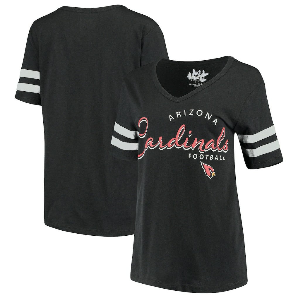 Arizona Cardinals Touch Women's Triple Play V-Neck T-Shirt Black