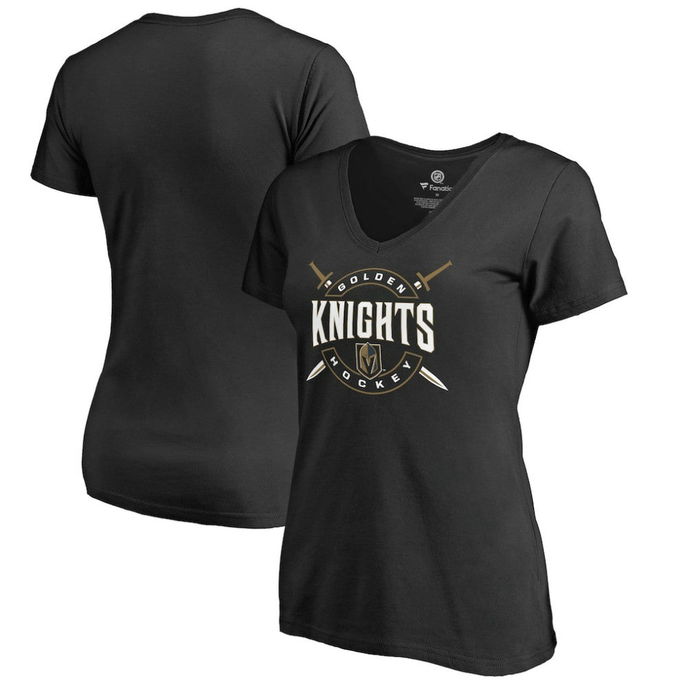 NHL Vegas Golden Knights Women's Hometown Collection Battle Ready V-Neck T-Shirt - Black