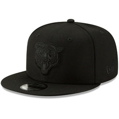 Chicago Bears New Era Black On Black 9FIFTY Adjustable Hat Black
