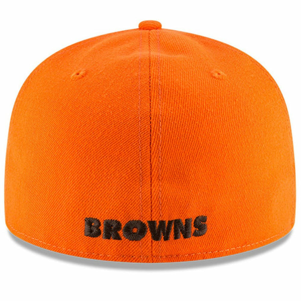 Cleveland Browns New Era Omaha Brownie The Elf Throwback 59FIFTY Fitted Hat Orange
