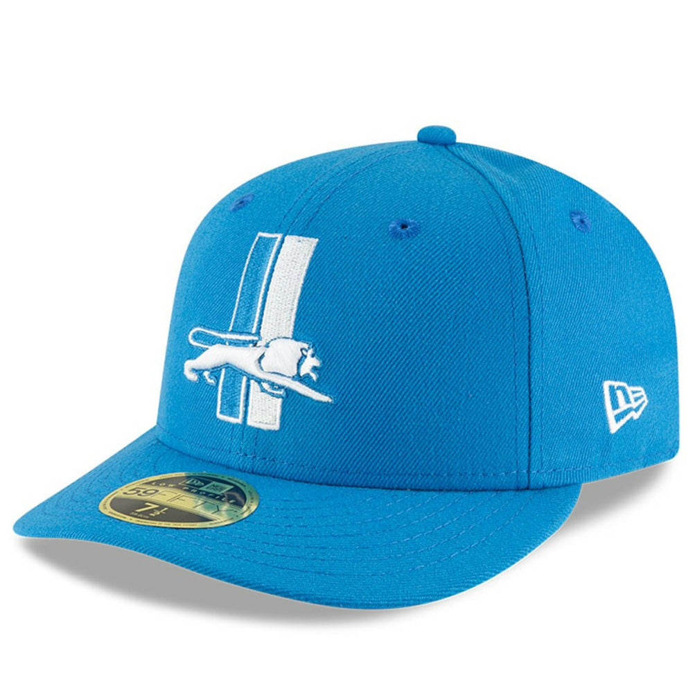 Detroit Lions New Era Omaha Throwback Low Profile 59FIFTY Fitted Hat Blue