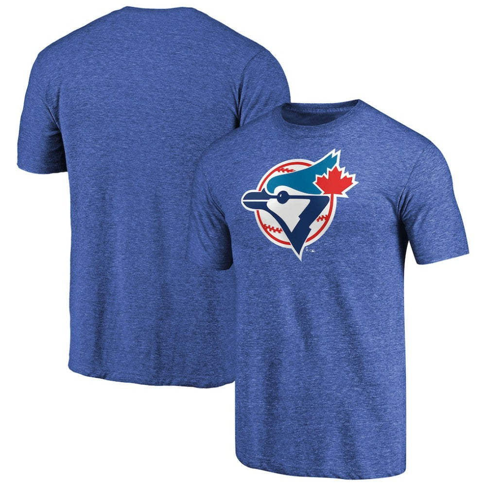 Toronto Blue Jays Cooperstown Collection Forbes Tri-Blend T-Shirt - Heathered Royal T-shirts