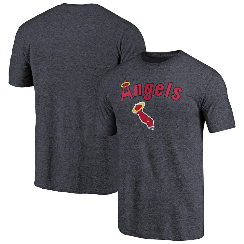 California Angels Vintage Cooperstown Collection Wahconah Tri-Blend T-Shirt - Navy T-shirts