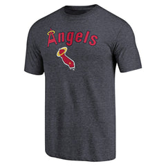 California Angels Vintage Cooperstown Collection Wahconah Tri-Blend T-Shirt - Navy T-shirts