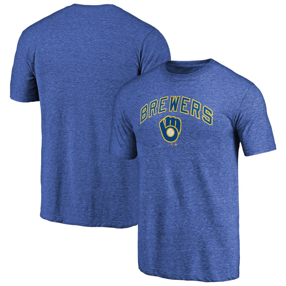 Milwaukee Brewers Vintage Cooperstown Collection Wahconah Tri-Blend T-Shirt - Royal T-shirts