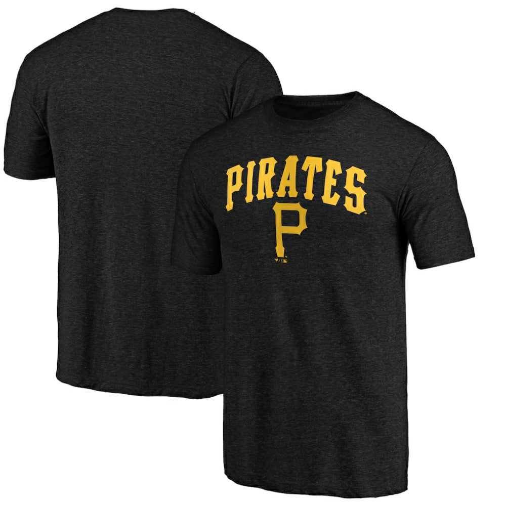 Pittsburgh Pirates Vintage Cooperstown Collection Wahconah Tri-Blend T-Shirt - Black T-shirts