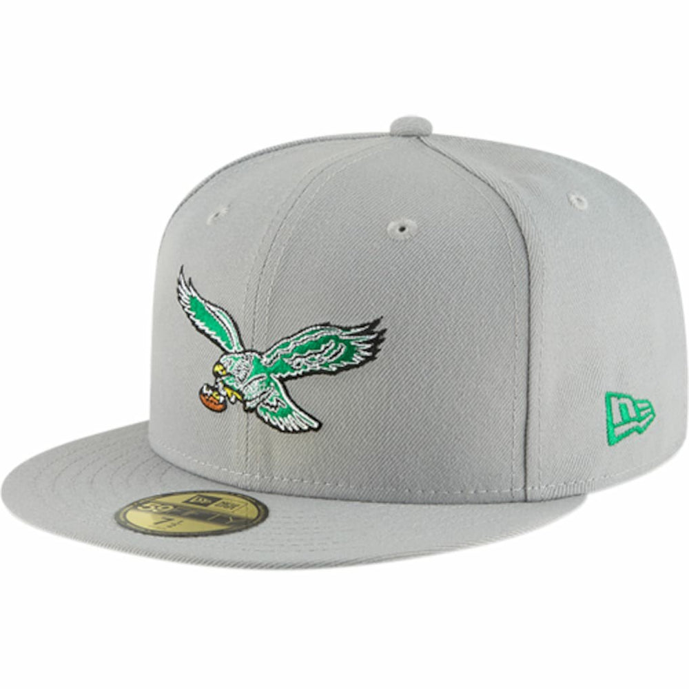 Philadelphia Eagles New Era Omaha Throwback 59FIFTY Fitted Hat Gray