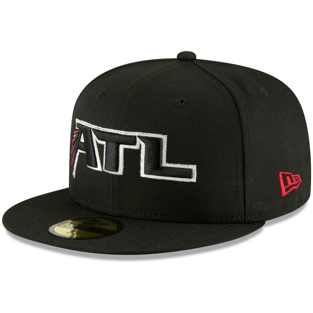 Atlanta Falcons New Era Omaha 59FIFTY Fitted Hat Black