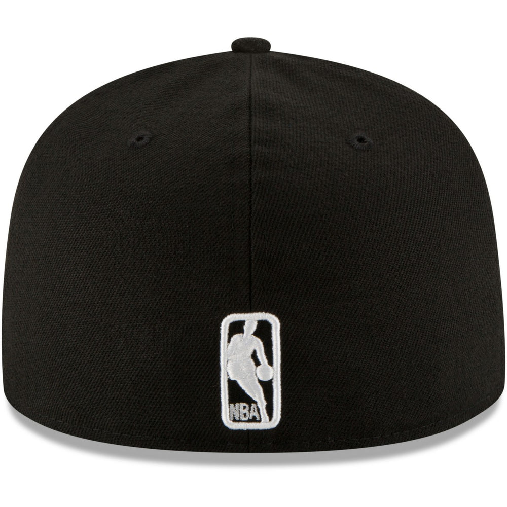 New York Knicks Black & White Logo 59FIFTY Fitted Hat Black