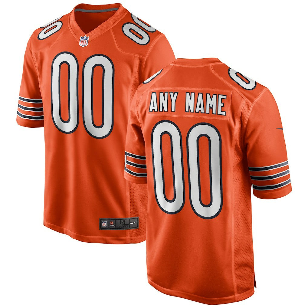 Chicago Bears Youth Alternate Custom Game Jersey Orange