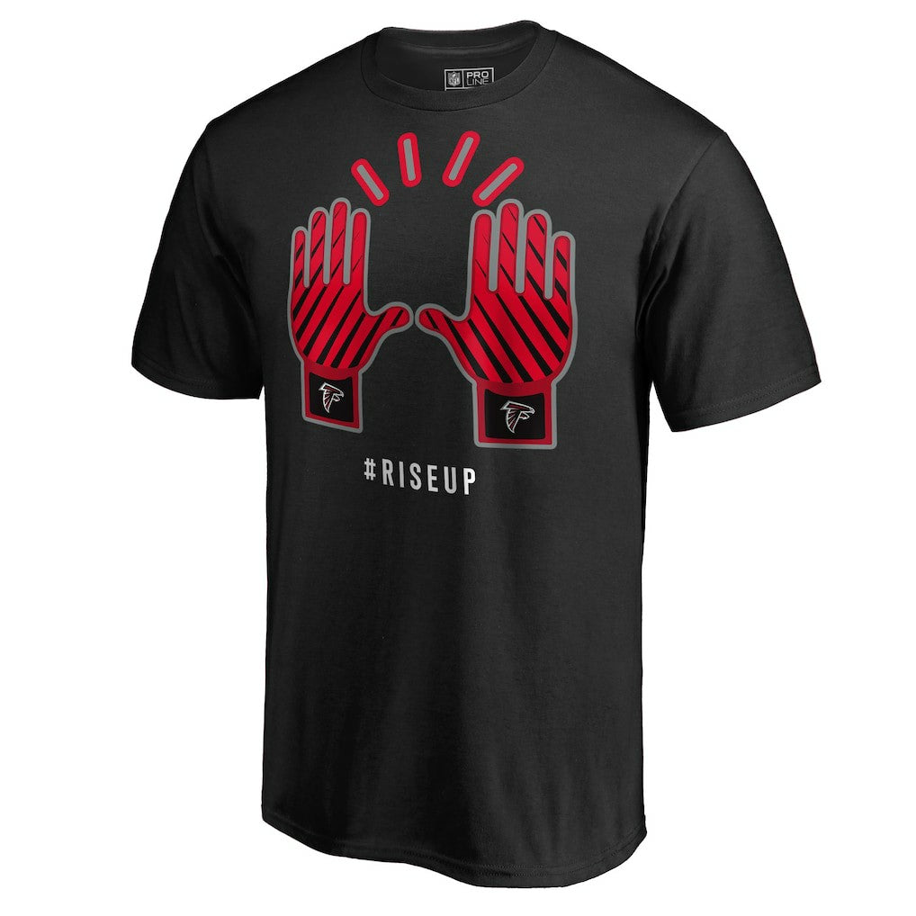 Atlanta Falcons Gloves Rise Up T-Shirt Black