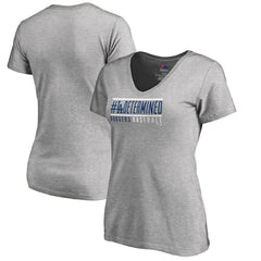 Los Angeles Dodgers Women's Hometown Collection Determined V-Neck T-Shirt - Heathered Gray T-shirts
