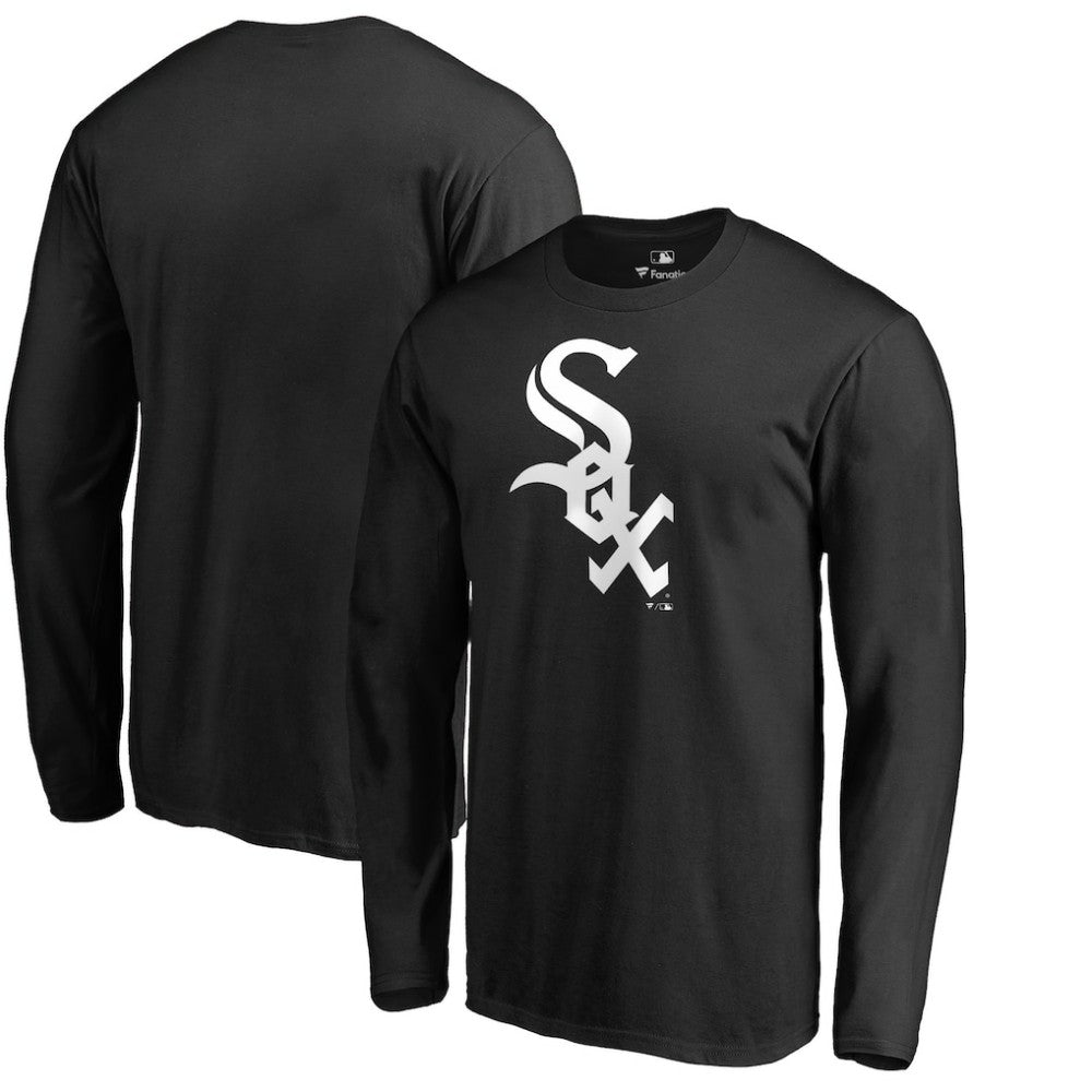 Chicago White Sox Team Wordmark Long Sleeve T-Shirt - Black T-shirts