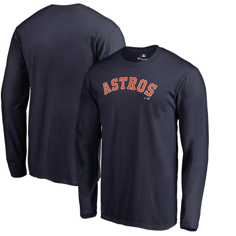 Houston Astros Team Wordmark Long Sleeve T-Shirt - Navy T-shirts