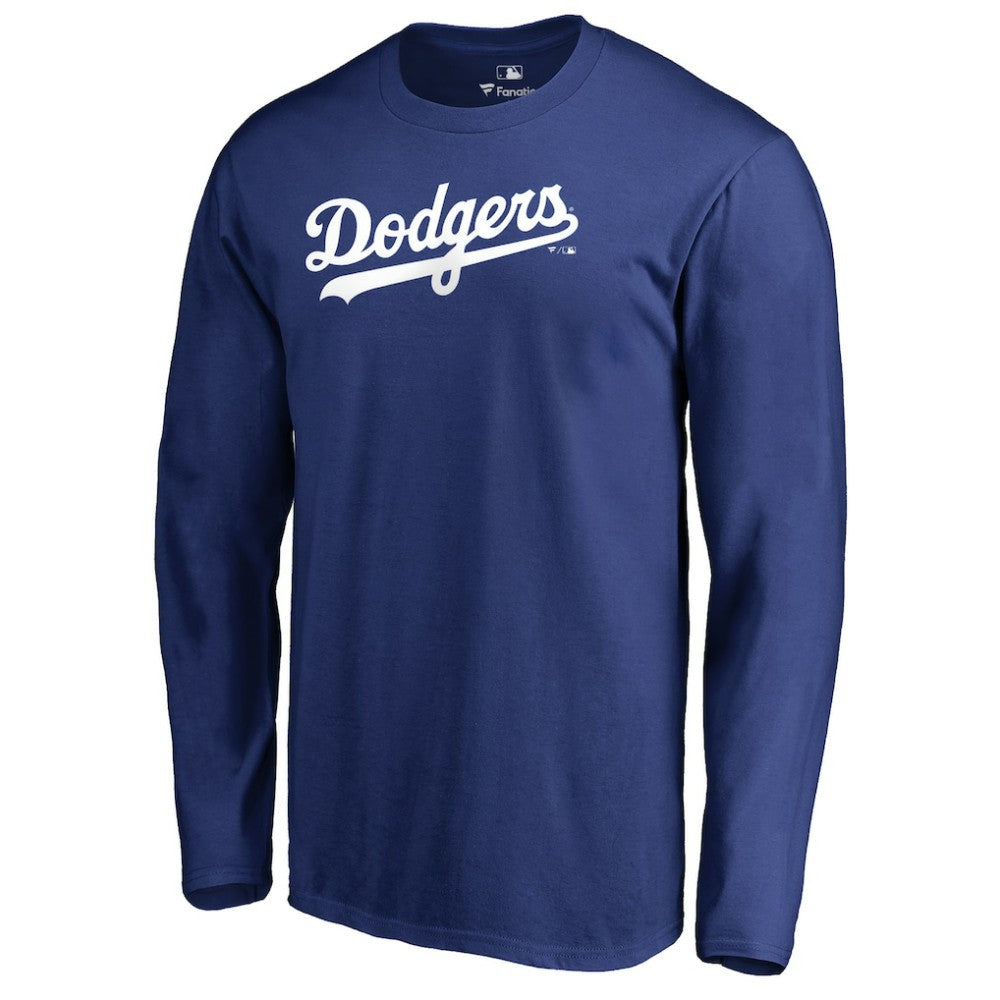 Los Angeles Dodgers Team Wordmark Long Sleeve T-Shirt - Royal T-shirts