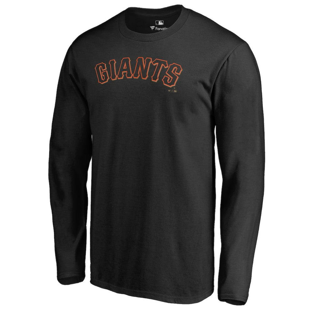 San Francisco Giants Team Wordmark Long Sleeve T-Shirt - Black T-shirts