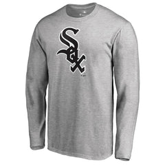 Chicago White Sox Team Wordmark Long Sleeve T-Shirt - Heathered Gray T-shirts
