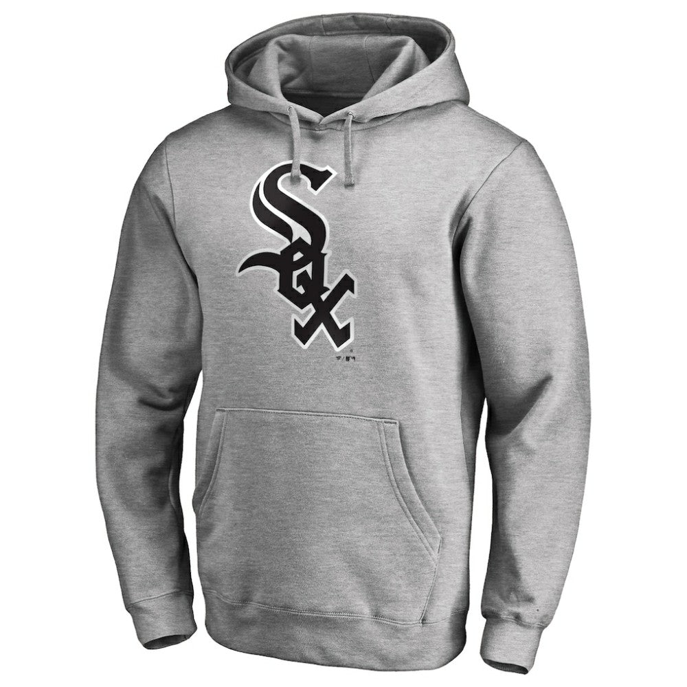 Chicago White Sox Official Wordmark Fitted Pullover Hoodie - Heather Gray Hoodies