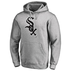 Chicago White Sox Official Wordmark Fitted Pullover Hoodie - Heather Gray Hoodies