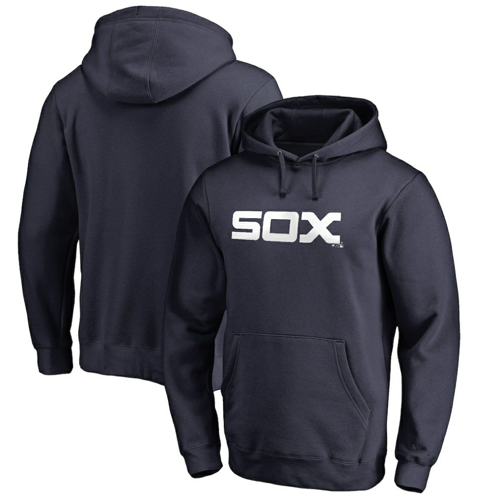 Chicago White Sox Vintage Cooperstown Collection Wahconah Fitted Pullover Hoodie - Navy Hoodies