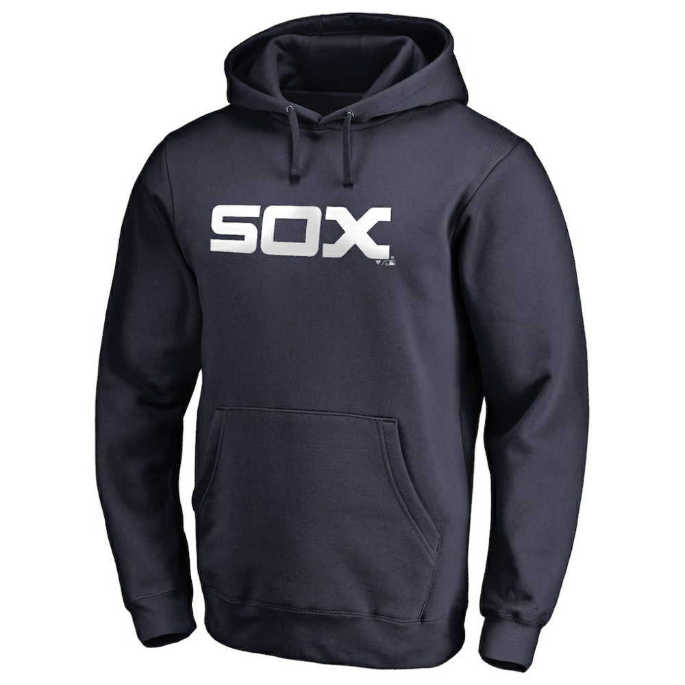 Chicago White Sox Vintage Cooperstown Collection Wahconah Fitted Pullover Hoodie - Navy Hoodies