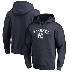 New York Yankees Vintage Cooperstown Collection Wahconah Fitted Pullover Hoodie - Navy Hoodies