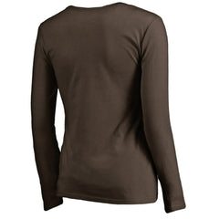 San Diego Padres Women's Cooperstown Collection Slider Long Sleeve V-Neck T-Shirt - Brown T-shirts