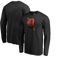 Detroit Tigers Midnight Mascot Long Sleeve T-Shirt - Black T-shirts