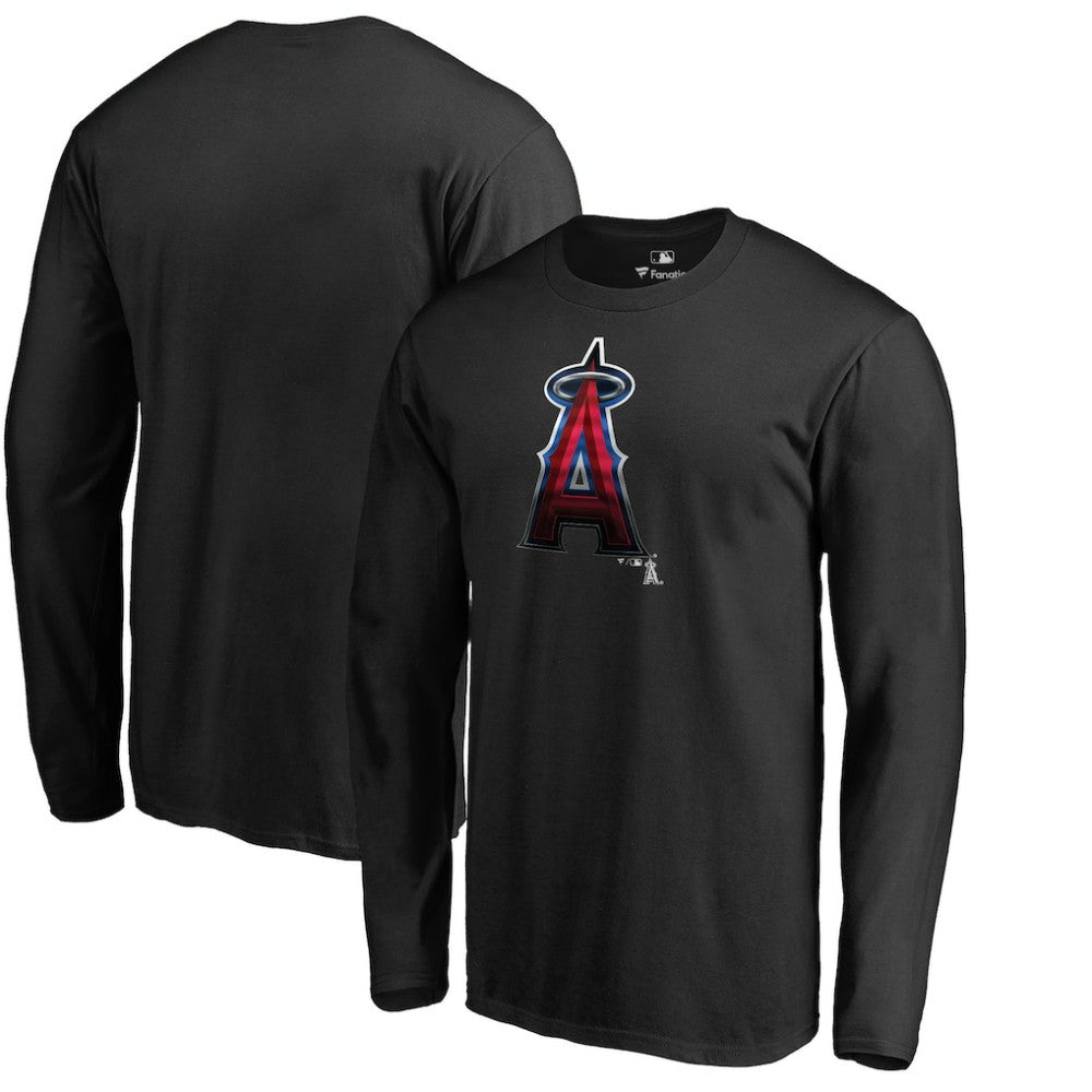 Los Angeles Angels Midnight Mascot Long Sleeve T-Shirt - Black T-shirts