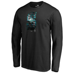 Seattle Mariners Midnight Mascot Long Sleeve T-Shirt - Black T-shirts